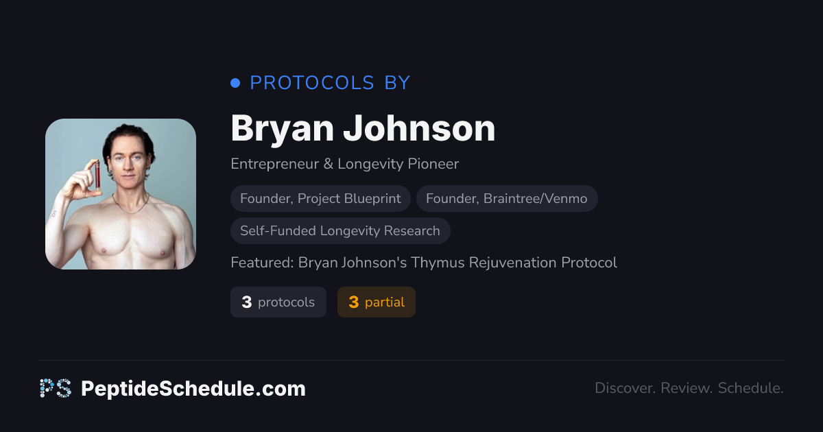 bpc 157 bryan johnson Johnson: Peptide Protocols Price-Group-DEFAULT