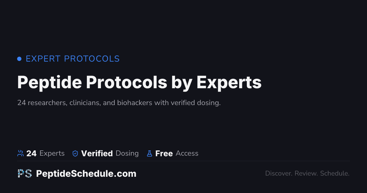 Peptide Protocols by Experts | Peptide Schedule